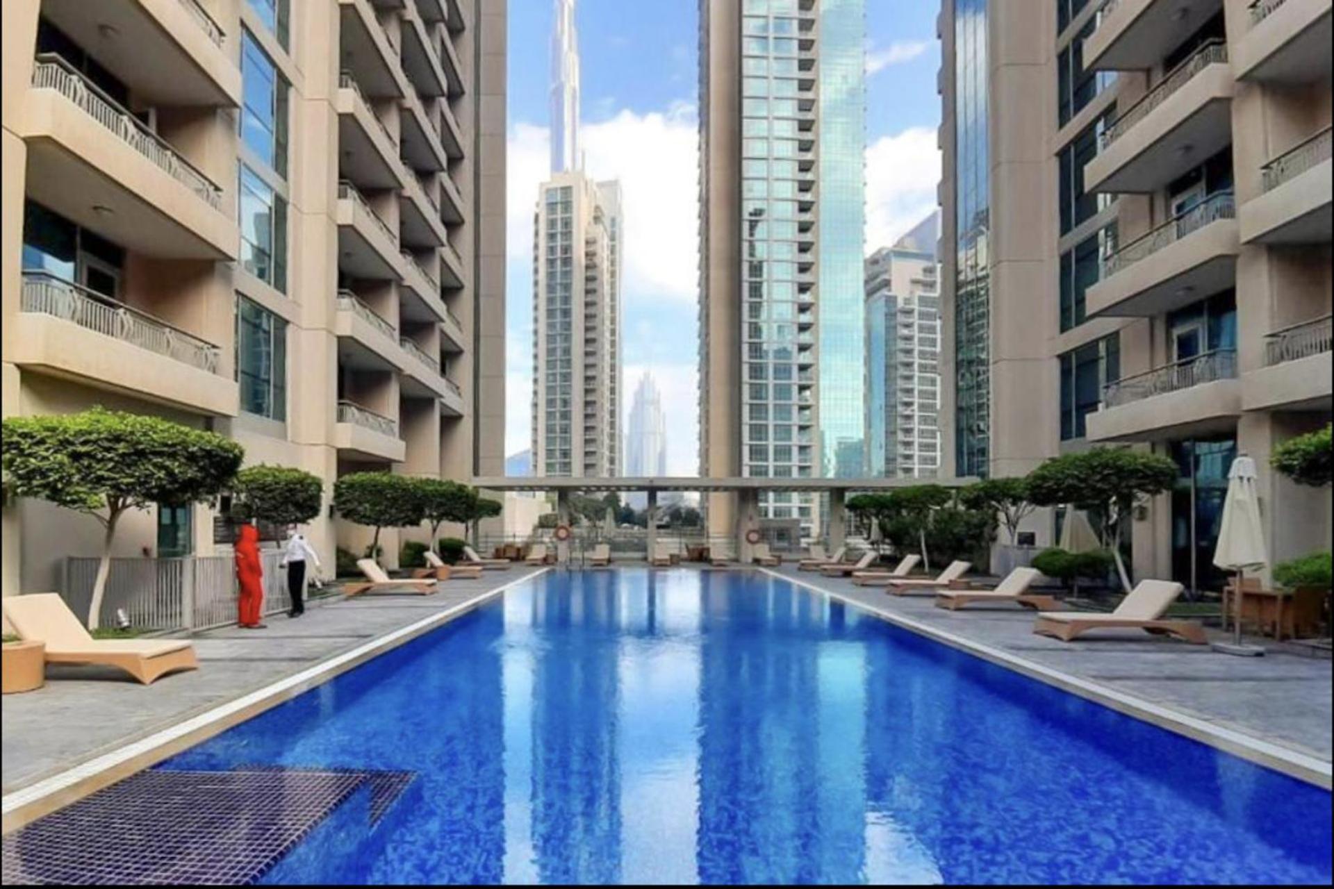 Апартаменты Boulevard 2 Br- Burj Khalifa-Dubai Mall- Pool-Gym Экстерьер фото